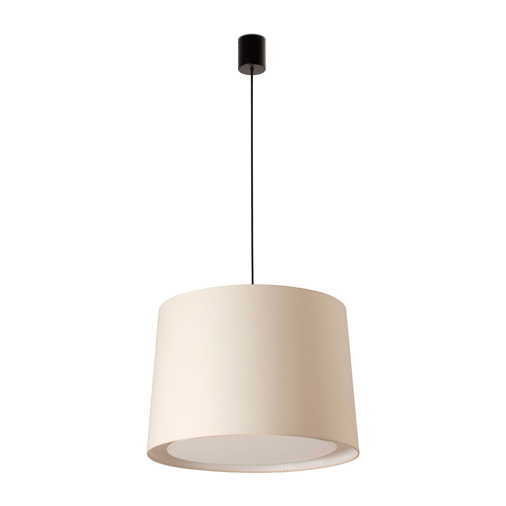 CONGA Lampada sospensione semplice nera/beige