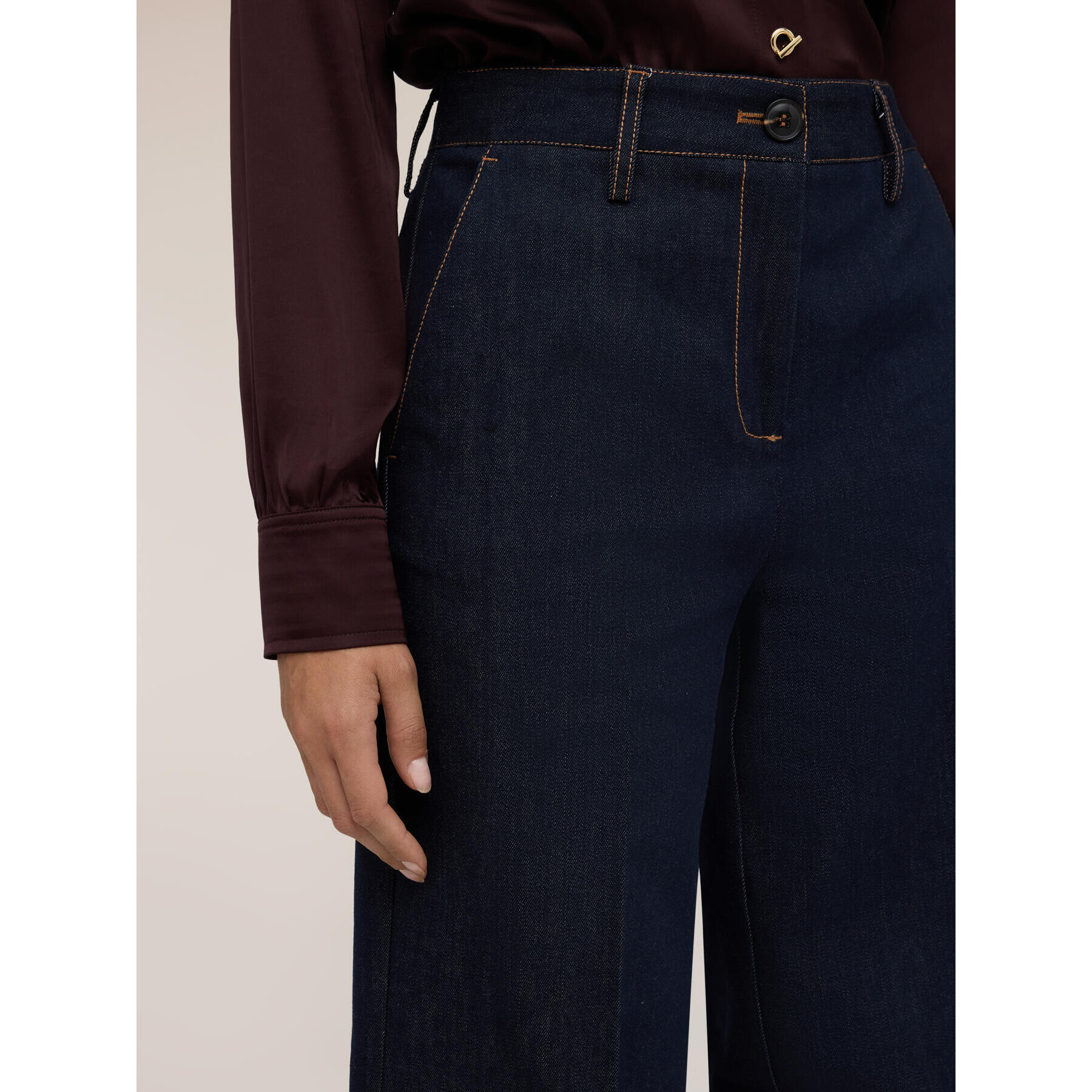 Motivi - Jeans palazzo sartoriale - Blu