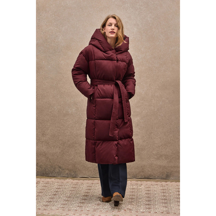 Giaccone Guada Long granata con logo Polo Club