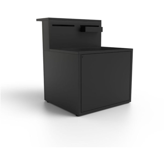 Meuble de cuisine extérieure FORGE ADOUR SPAF CBN meube pour plancha, porte rangement, pieds réglables, largeur 90 cm