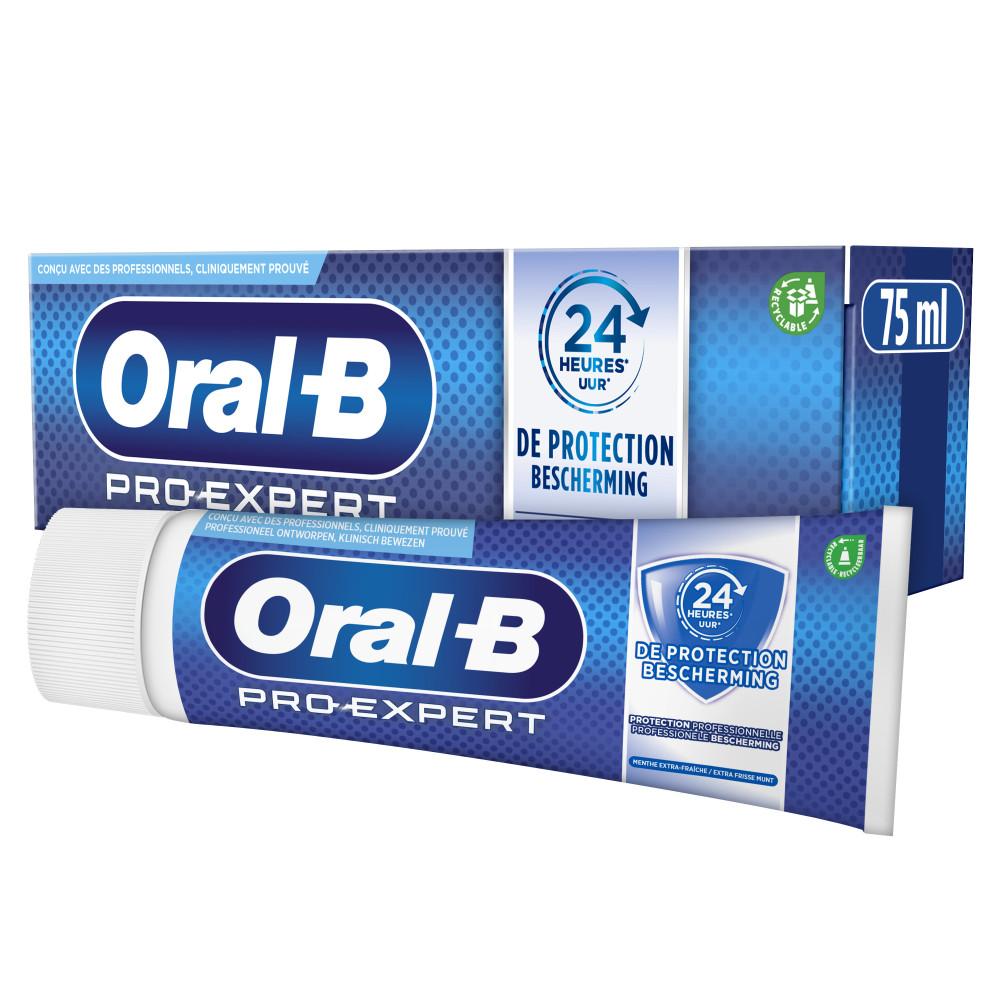 4 Dentifrices Protection Menthe Extra Fraiche 75ml, Oral B Pro Expert