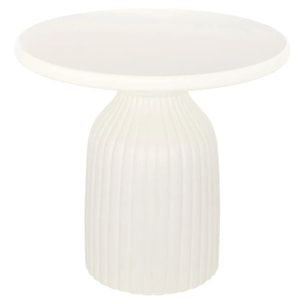 Table d'appoint Mudan ivoire 55x55x50cm