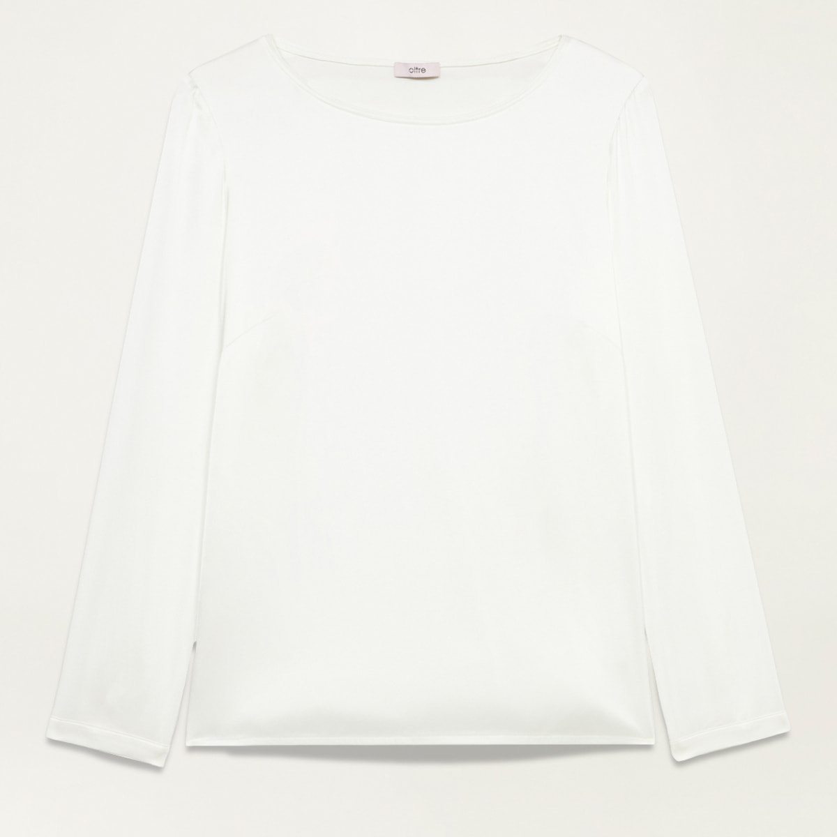 Oltre - Blusa en raso de viscosa - Blanco