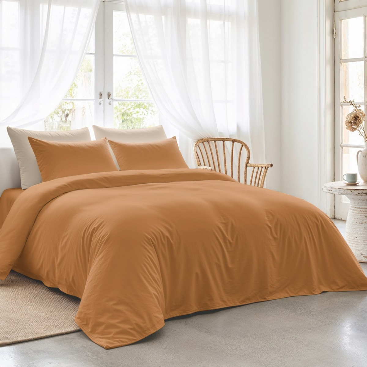 Housse de couette nordique ocre