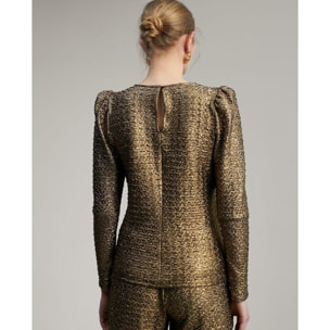 Camicetta a maniche lunghe e maniche a sbuffo