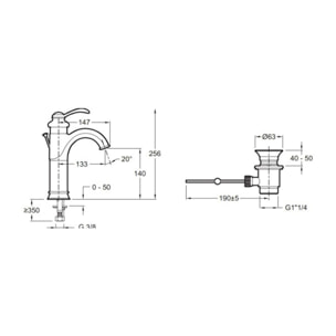 Mitigeur lavabo haut Fairfax