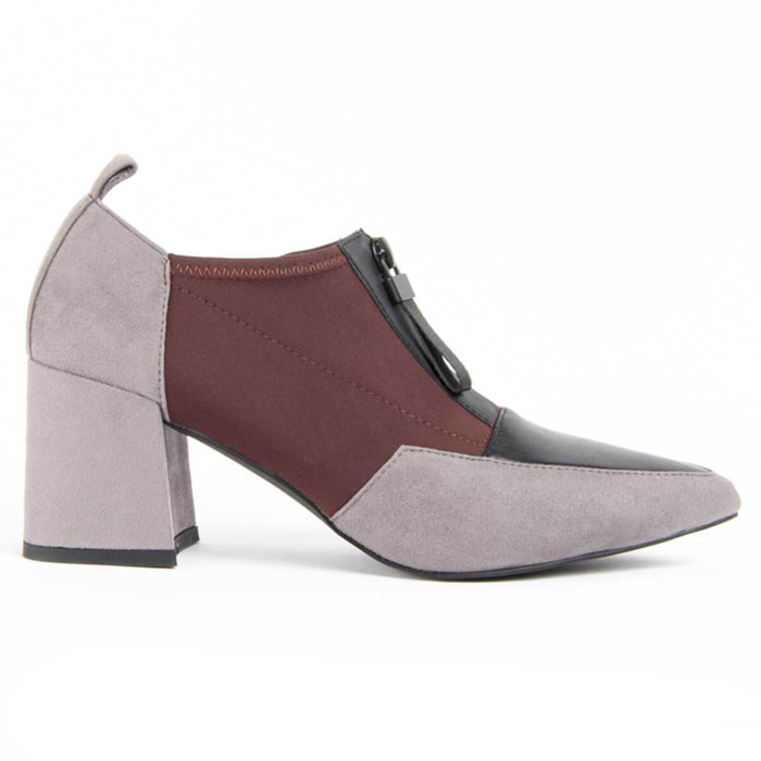 Zapato De Tacón - Gris - Altura: 6 Cm