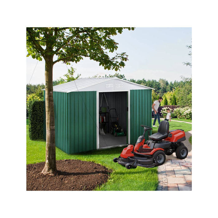 Abri de jardin métal "Rosas" - 4,07 M² - Vert