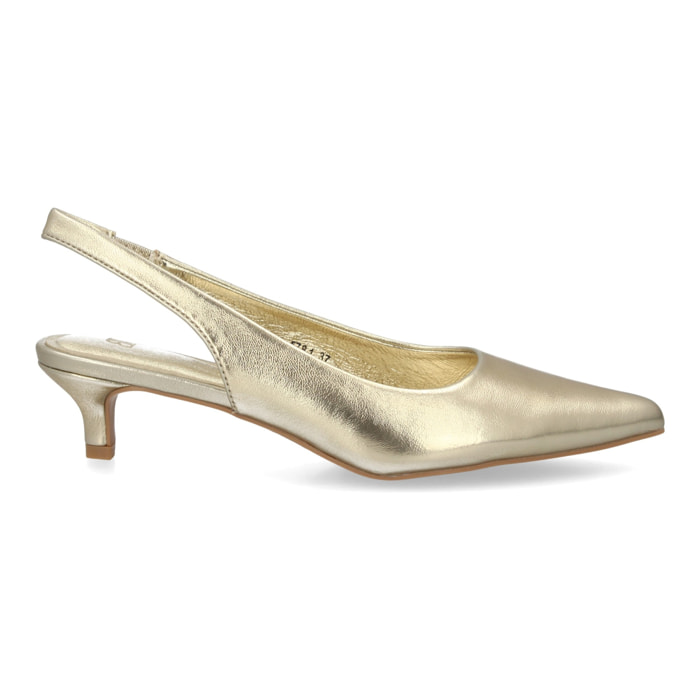 Zapato mujer slingback tacón bajo elegante