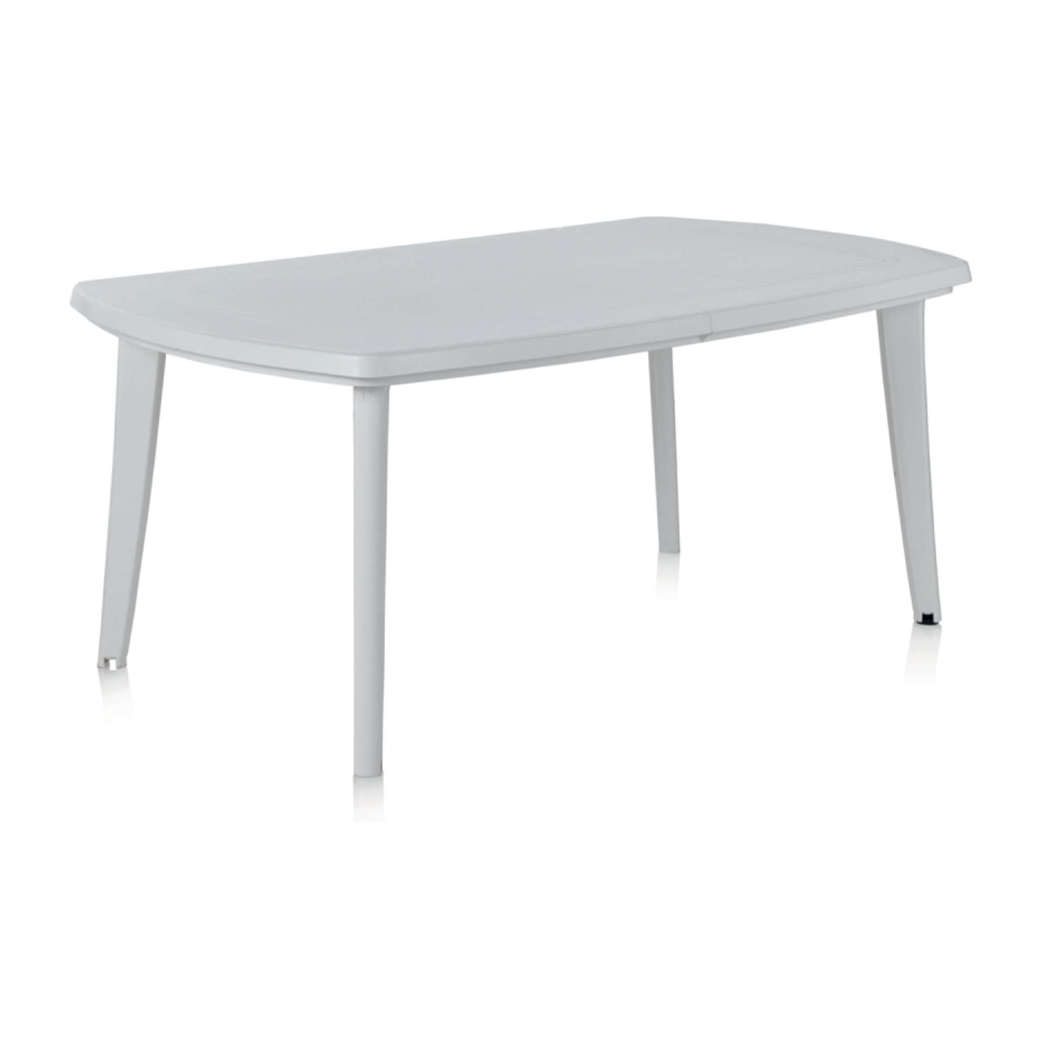 Table extensible 170x90x73cm blanche + 4 chaises SAY
