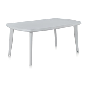 Table extensible 170x90x73cm blanche + 4 chaises SAY