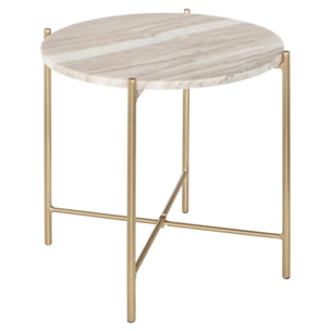 Table d'appoint Metsa beige 42,5x42,5x41cm