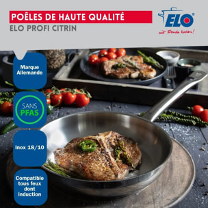 Set de 1 Poêle de cuisson et 5 faitouts Elo Profi Citrin