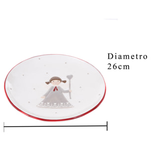 Piatto Bambina. Altezza 26 Cm - Pezzi 1 - 26,2X3,5X26,2cm - Colore: Altro - Bianchi Dino