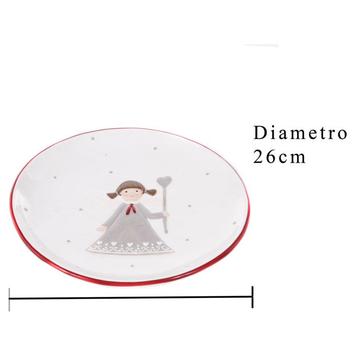 Piatto bambina - Pezzi 2 - 26,2xH3,5x26,2cm - Bianchi Dino SpA