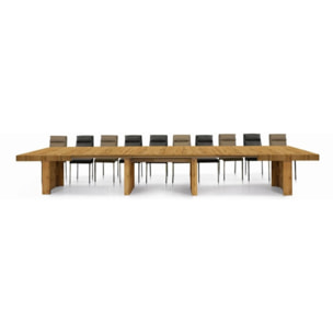 Tavolo JESOLO in legno nobilitato rovere nodato allungabile 160x90 cm - 410x90 cm