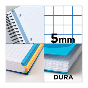 PACK 6 UNITA' QUADERNO EXTRADURA A4 120 FOGLI QUADRO DESIGN FANTASIA