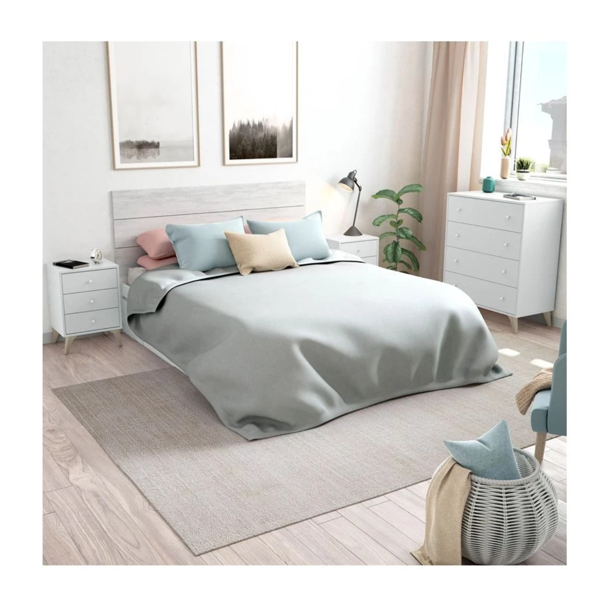 Mesita de noche Sweet Blanco Artik (Blanco Mate)