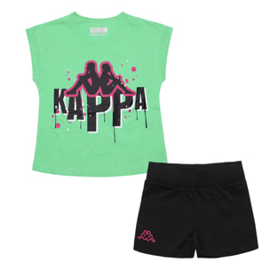 Completo Corto Bimba Ragazza KAPPA Cotone