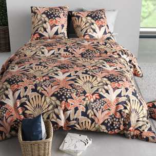 Parure housse de couette 100% coton 57fils + 2 taies Louisiane