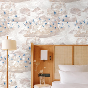 Carta da parati Nuvole al Tramonto con Rondini