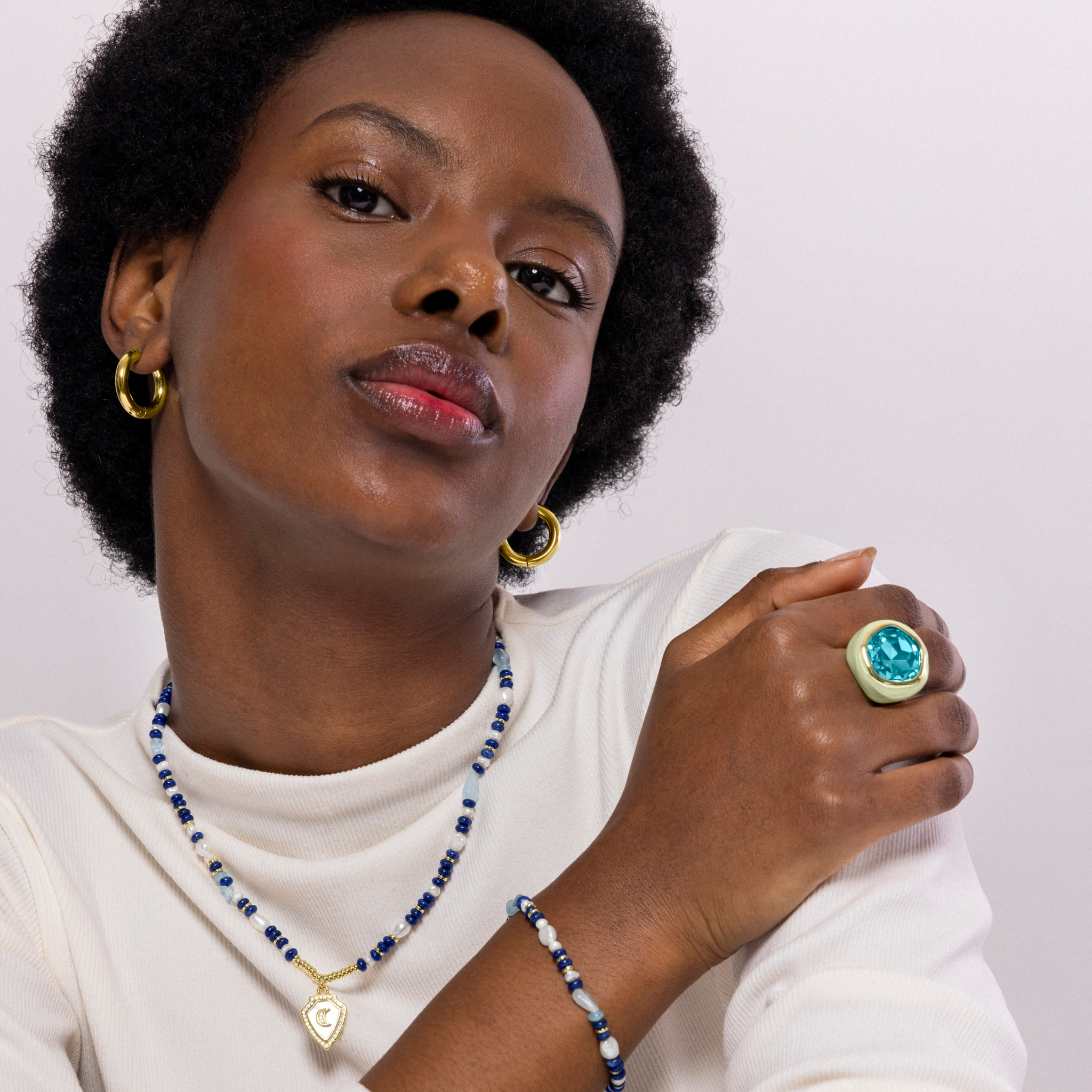 Anillo LUX BY LUX acabado oro 18k