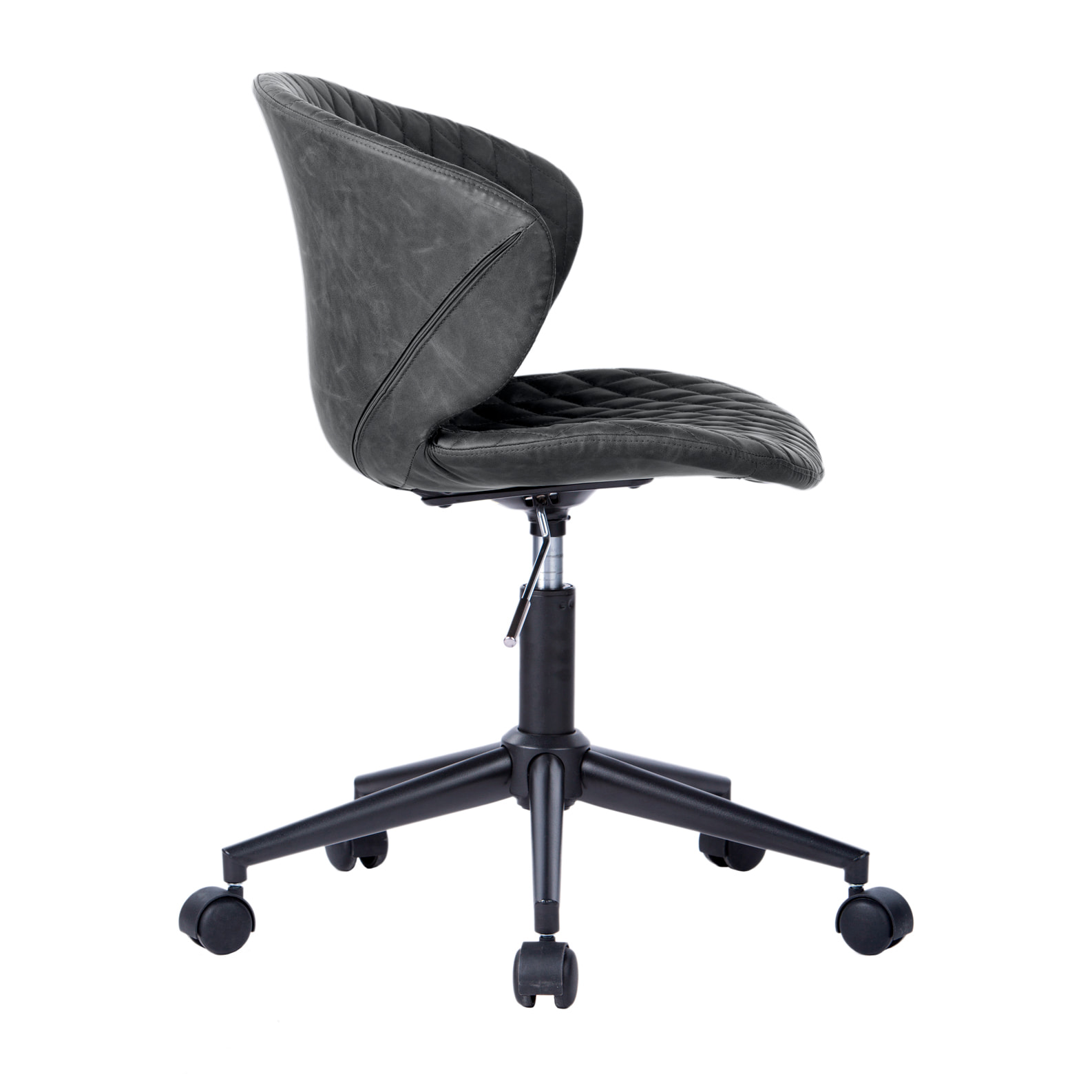 Silla de estudio Zoe polipiel gris 82x60x54 cm
