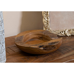 S/TASCHE ERUSI IN TEAK RIC. CM Ø 20X6 (PEZZI UNICI - NON RIP. IN SERIE)