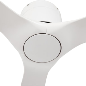 Ventilador de Techo 29W con Mando a Distancia Ventilador Silencioso Ø132 cm con 3 Aspas Reversibles 6 Velocidades Temporizador para Dormitorio Sala de Estar Blanco