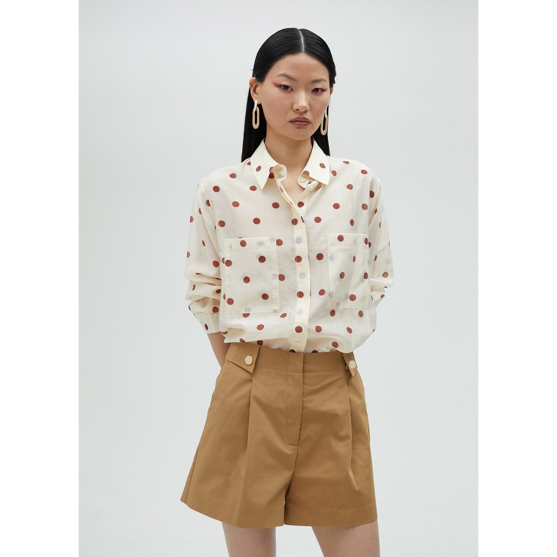 Camicia pois semitrasparente