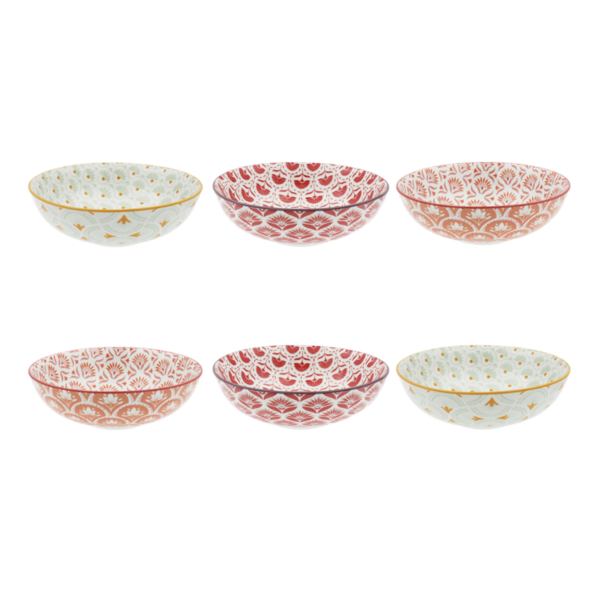 Lot de 6 assiettes creuses, ZOELA