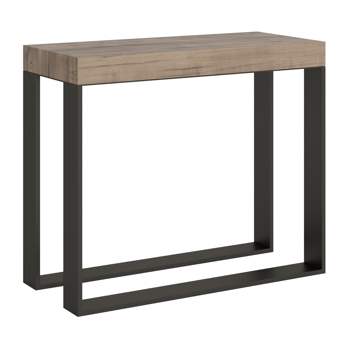 Consola extensible 90x40/196 cm Elettra Small Roble Natural estructura Antracita