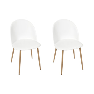 Chaise Scandinave Bergen Blanc - Lot De 2