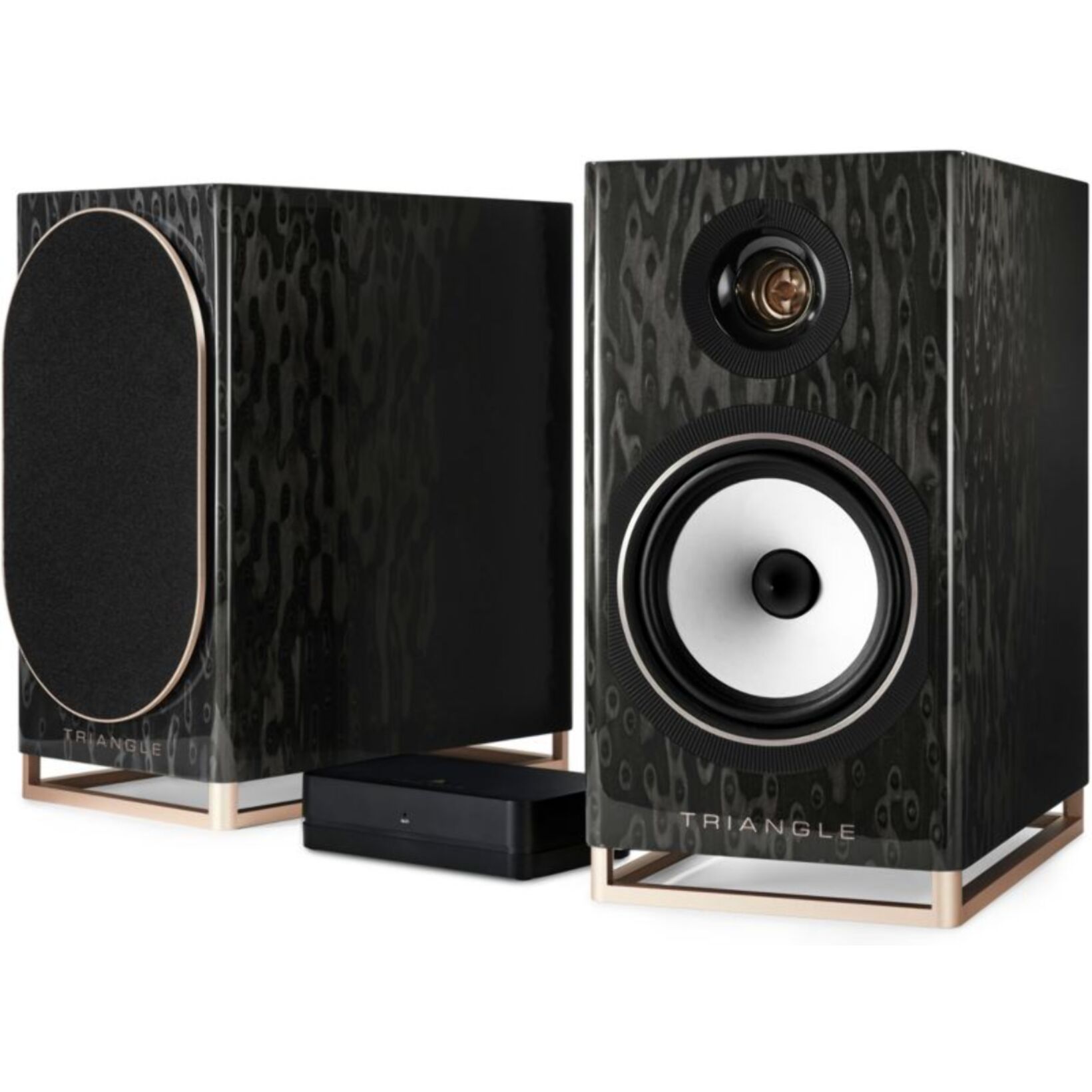 Enceinte bibliothèque active TRIANGLE Capella Etoile Noire