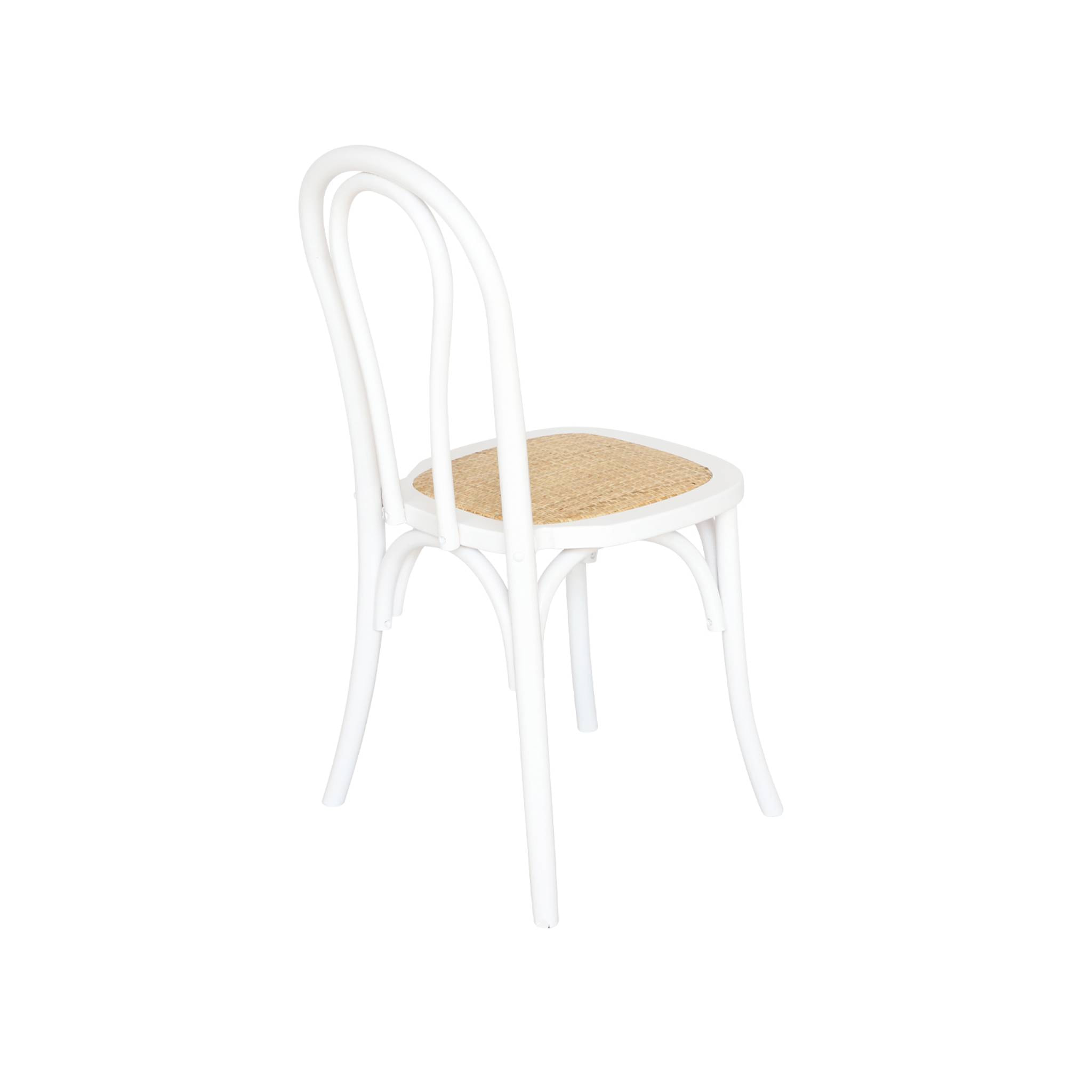 Chaise vintage bois et rotin (lot de 4) BASTILLE