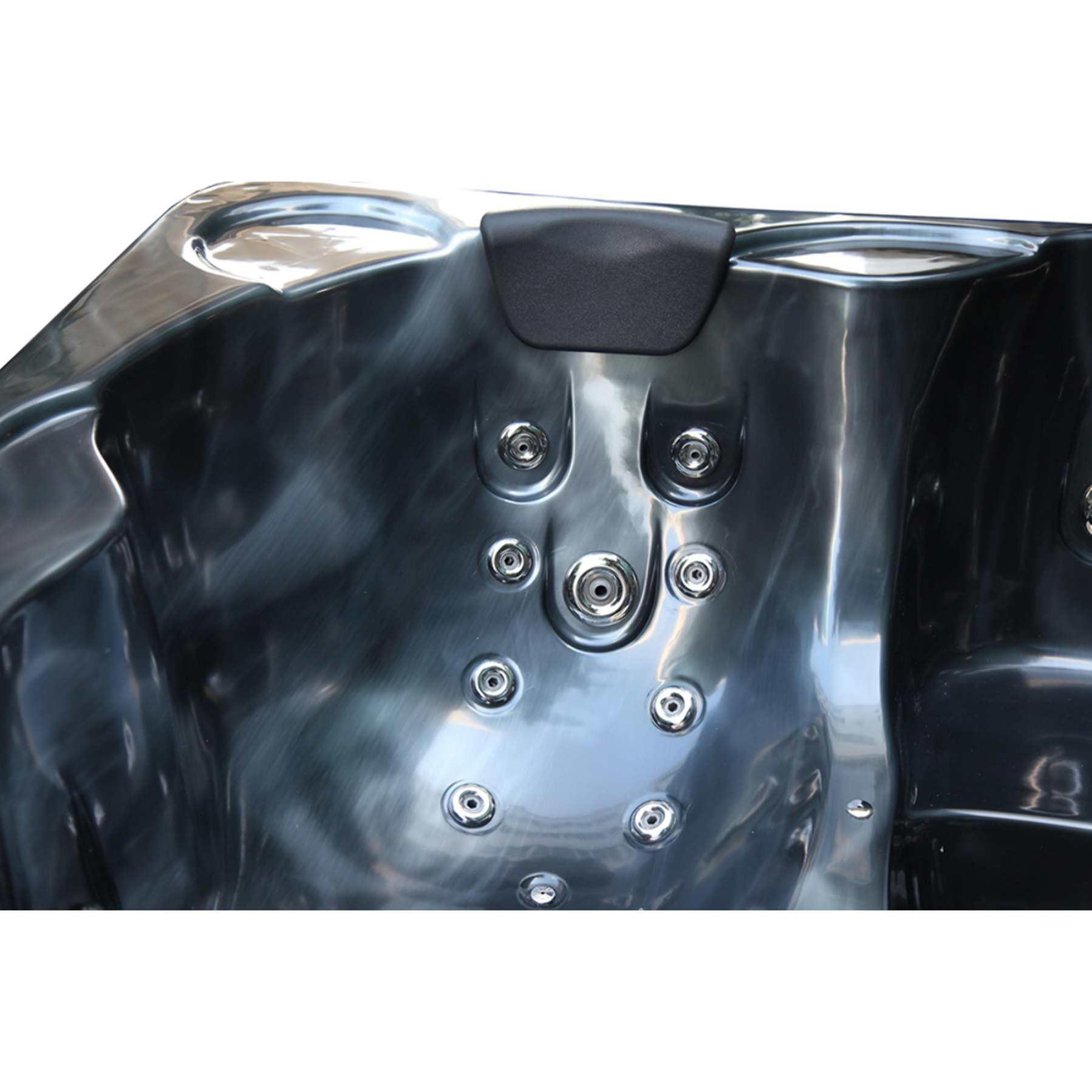 Spa "Cuba" 6 places - Cuve grise - système Balboa + Bluetooth intégré - 220x210x80cm
