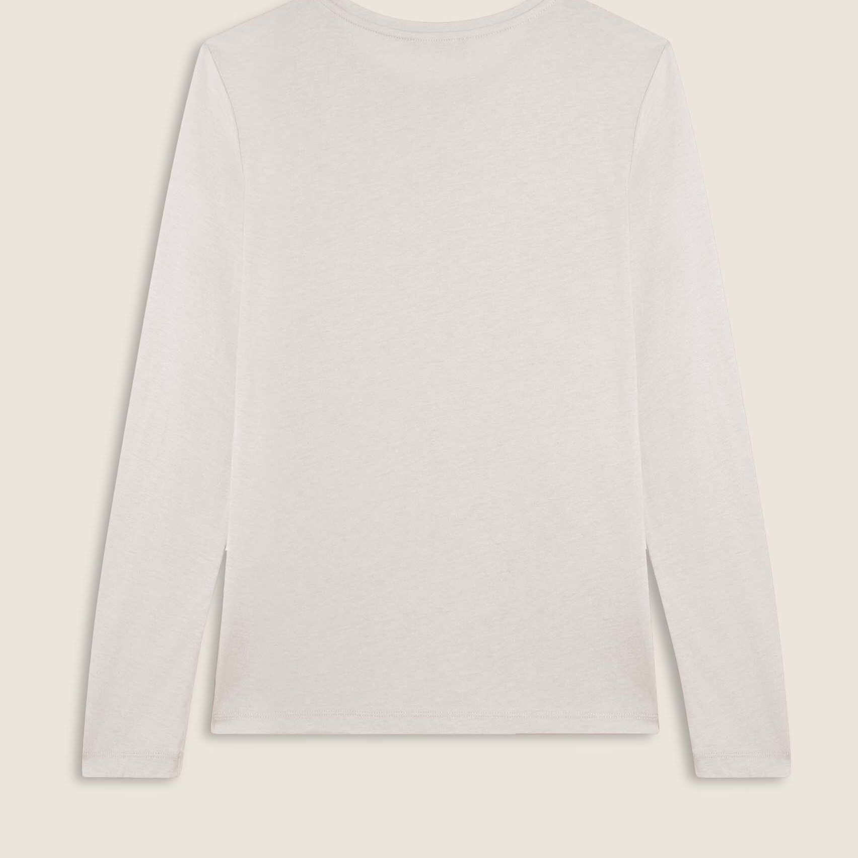 T-shirt donna lunga con spacchi e grafica brillante