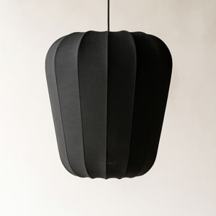 Suspension en coton noir et métal h39cm ALBA