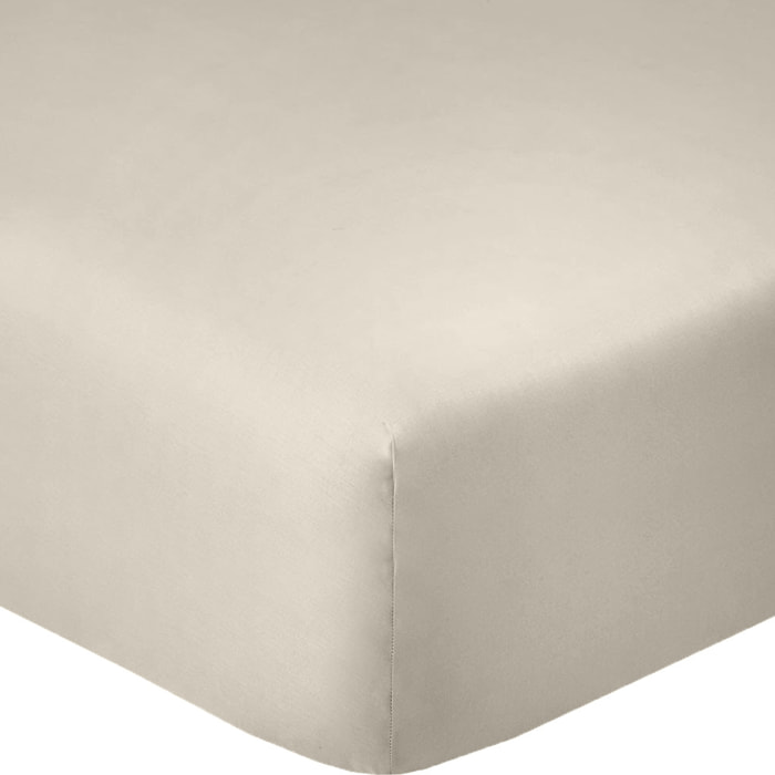 Drap Housse - Bonnet 35cm 100% Coton 57fils Ivoire
