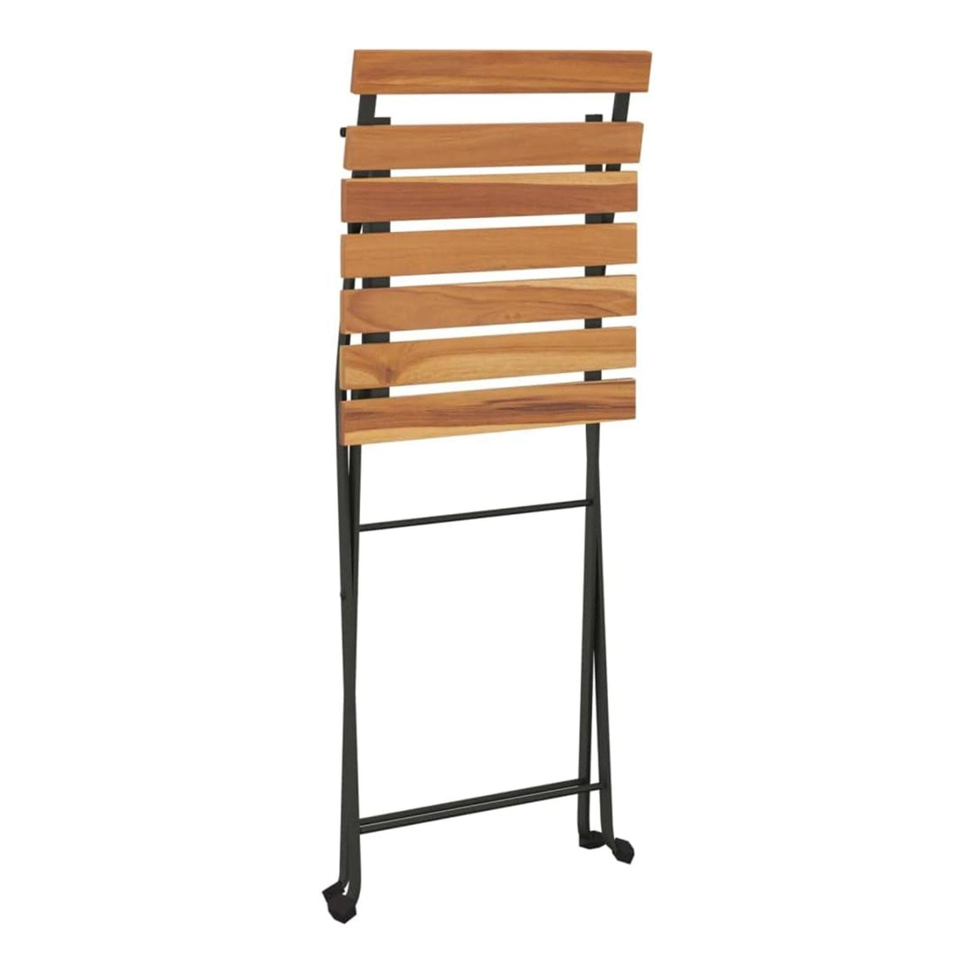 Well home - juego 'bistro' de mesa + 2 sillas en madera y marco de acero negro