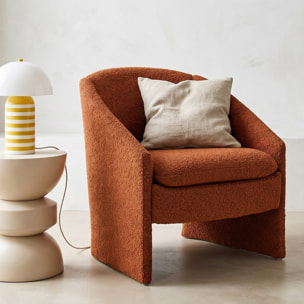 fauteuil arrondi en tissu bouclé - AMI