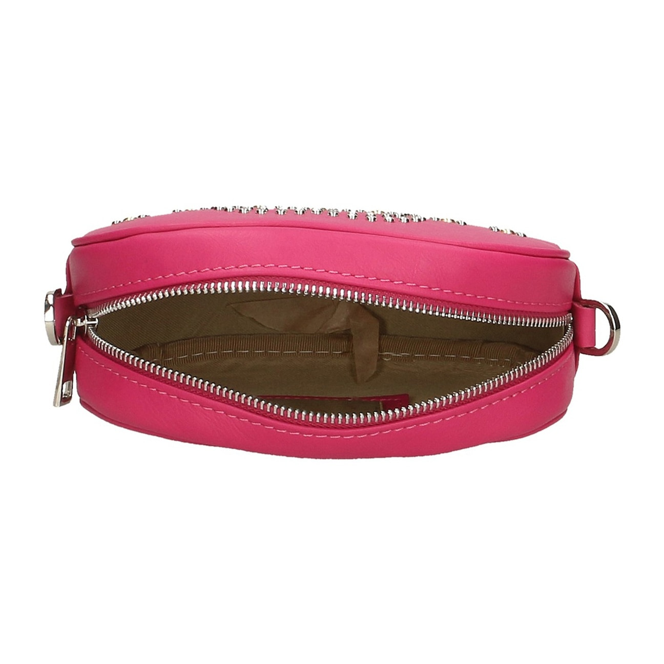 Borsa marsupio da donna in vera pelle sauvage con borchie. Prodotto artigianale italiano. Made in Italy - 12.0 x 19.0 x 7.0 cm