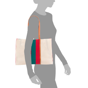 Borbore Bolso shopper Mujer. Fabricado en rafia sintética entrelazada.