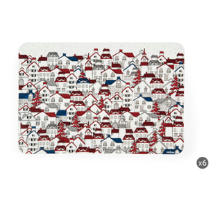 Set 6 tovagliette rettangolari Excelsa – Innsbruck, Polipropilene multicolore