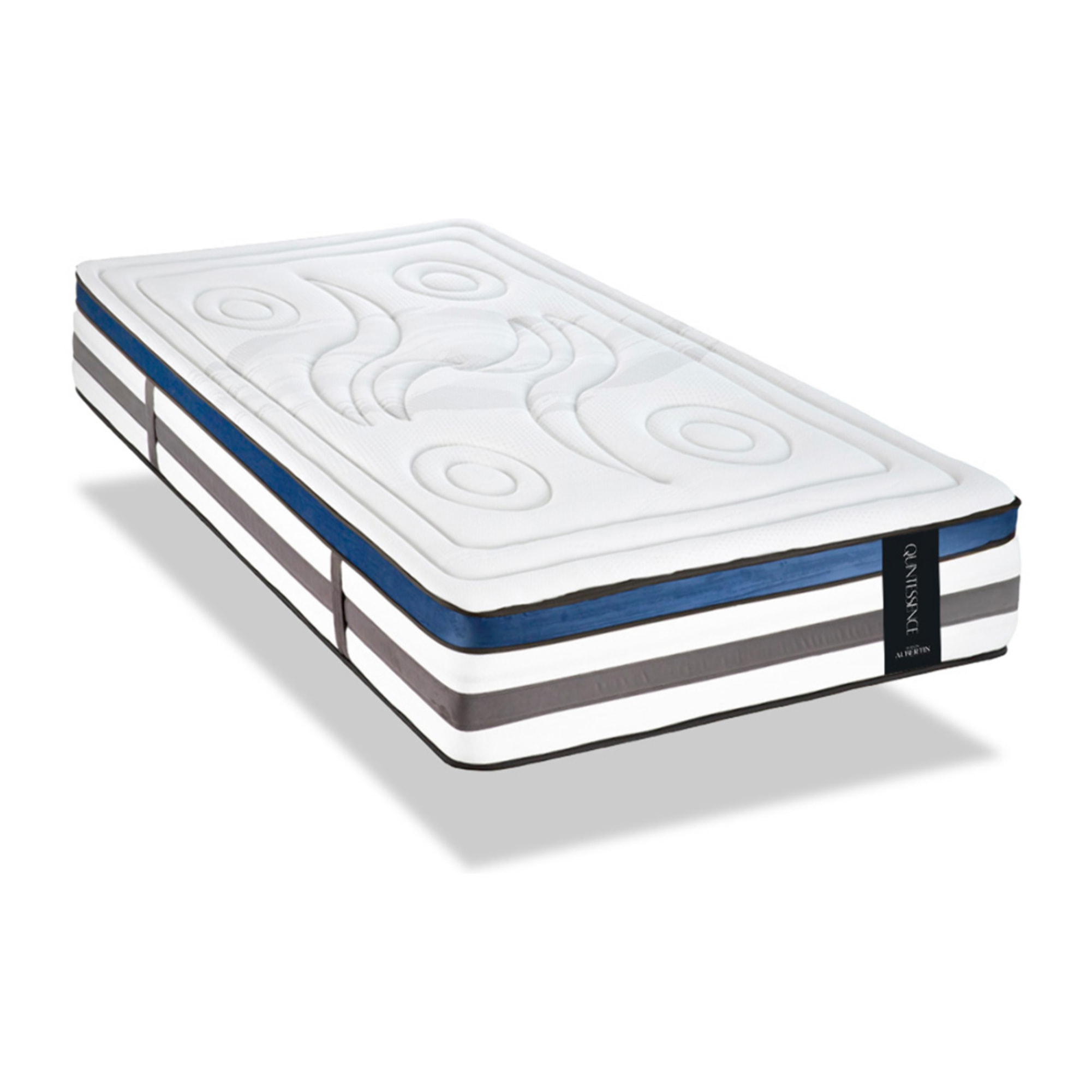 Ensemble Matelas Quintessence & Sommier Kit Bois, Mémoire de Forme & Haute Densité, 30 cm, Accueil Enveloppant, Soutien Ferme