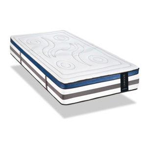 Ensemble Matelas Quintessence & Sommier Kit Bois, Mémoire de Forme & Haute Densité, 30 cm, Accueil Enveloppant, Soutien Ferme