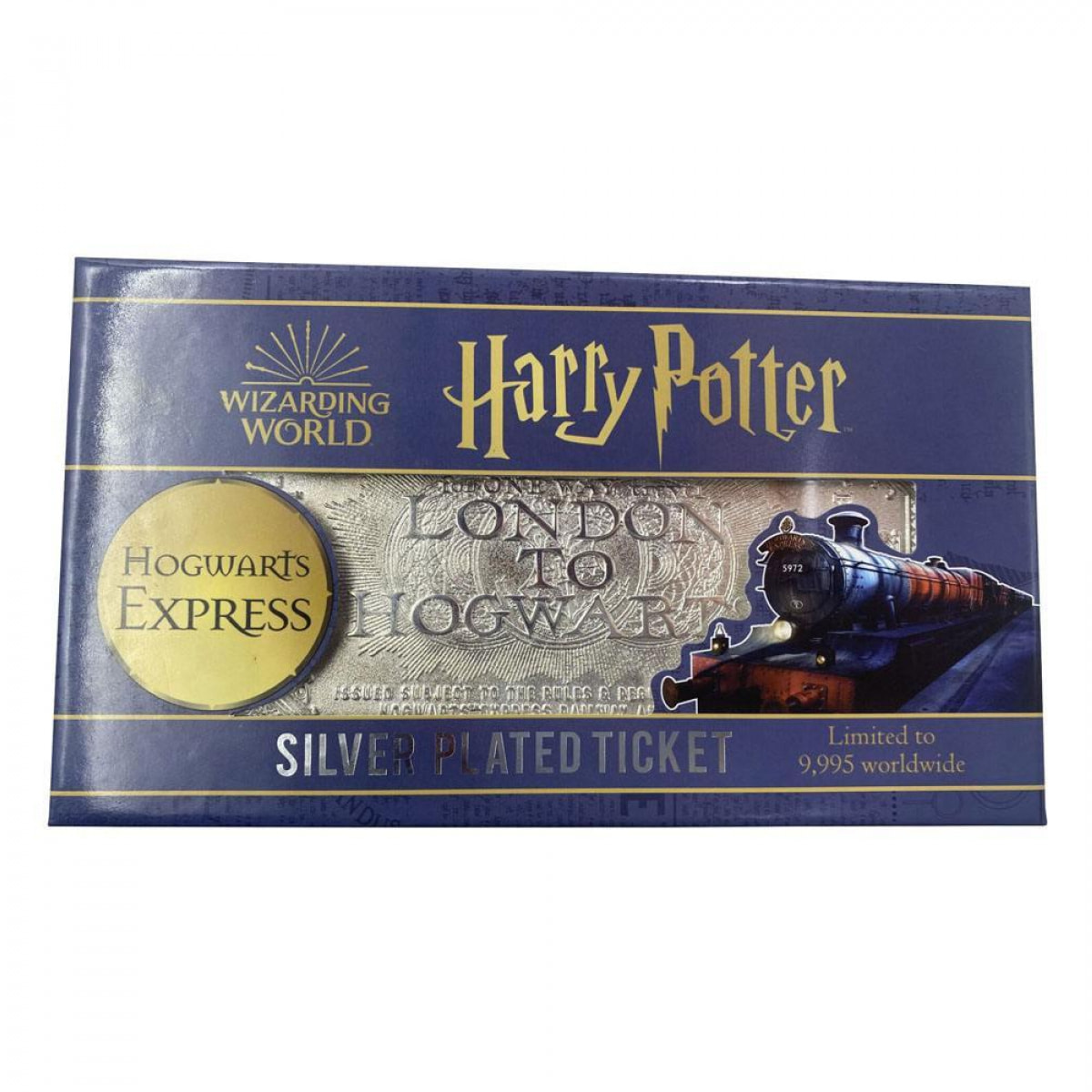 Harry Potter Replica Biglietto del Treno per Hogwarts Placcato Argento Edizione Limitata