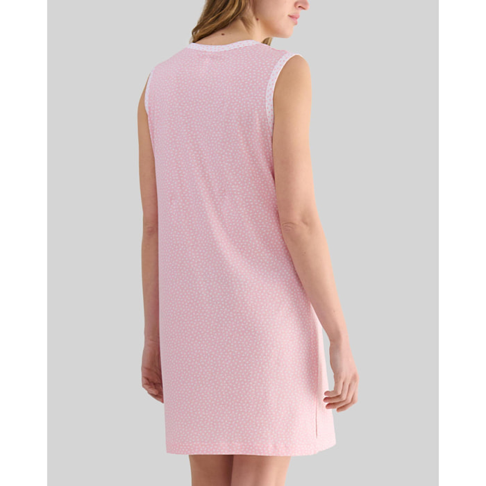 Camisón corto mujer corazones sin mangas suave