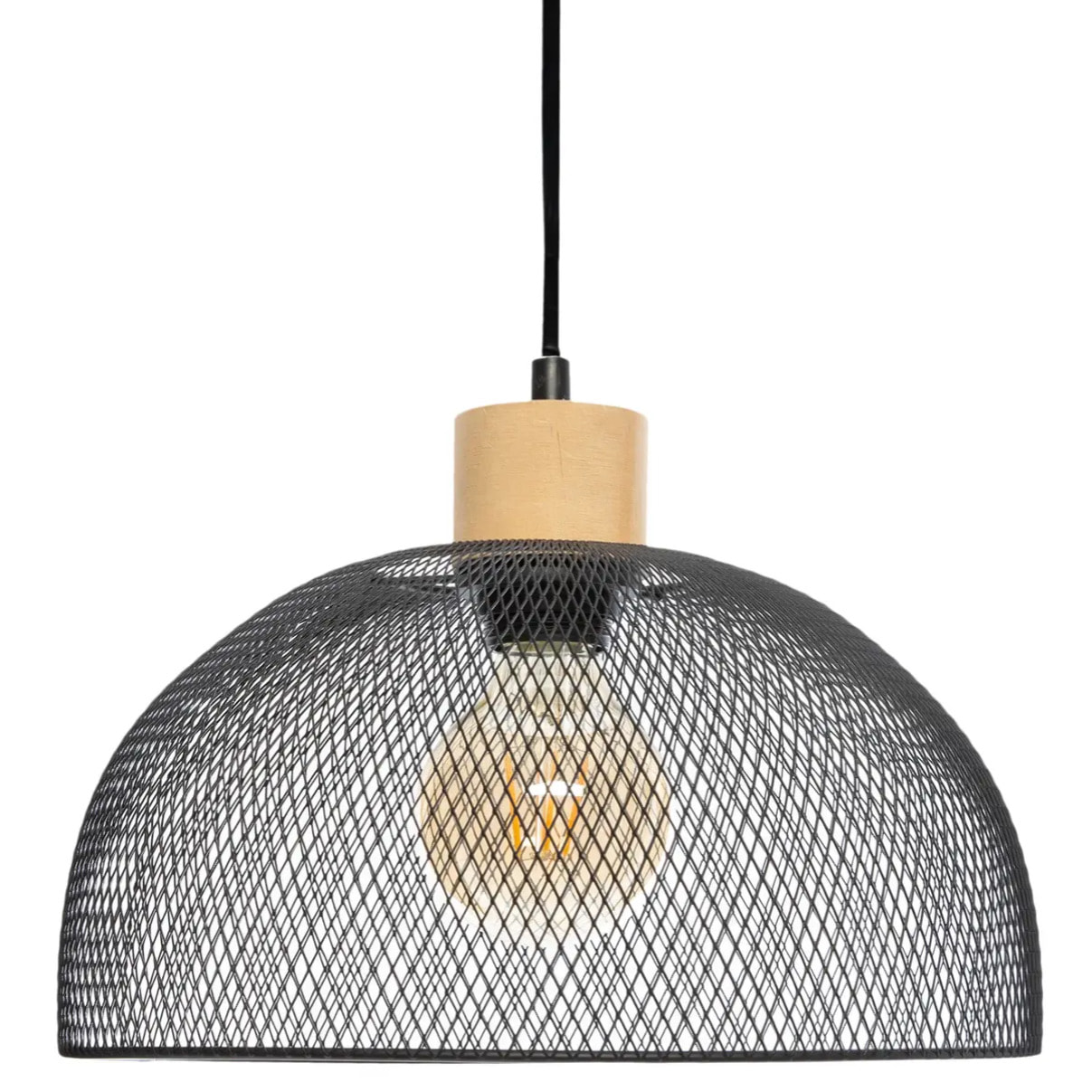 Suspension "Sam" métal noir D30cm