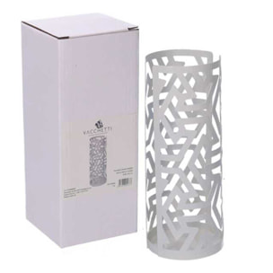 Portabicchiere in metallo frecce bianco tondo cm ø8h20